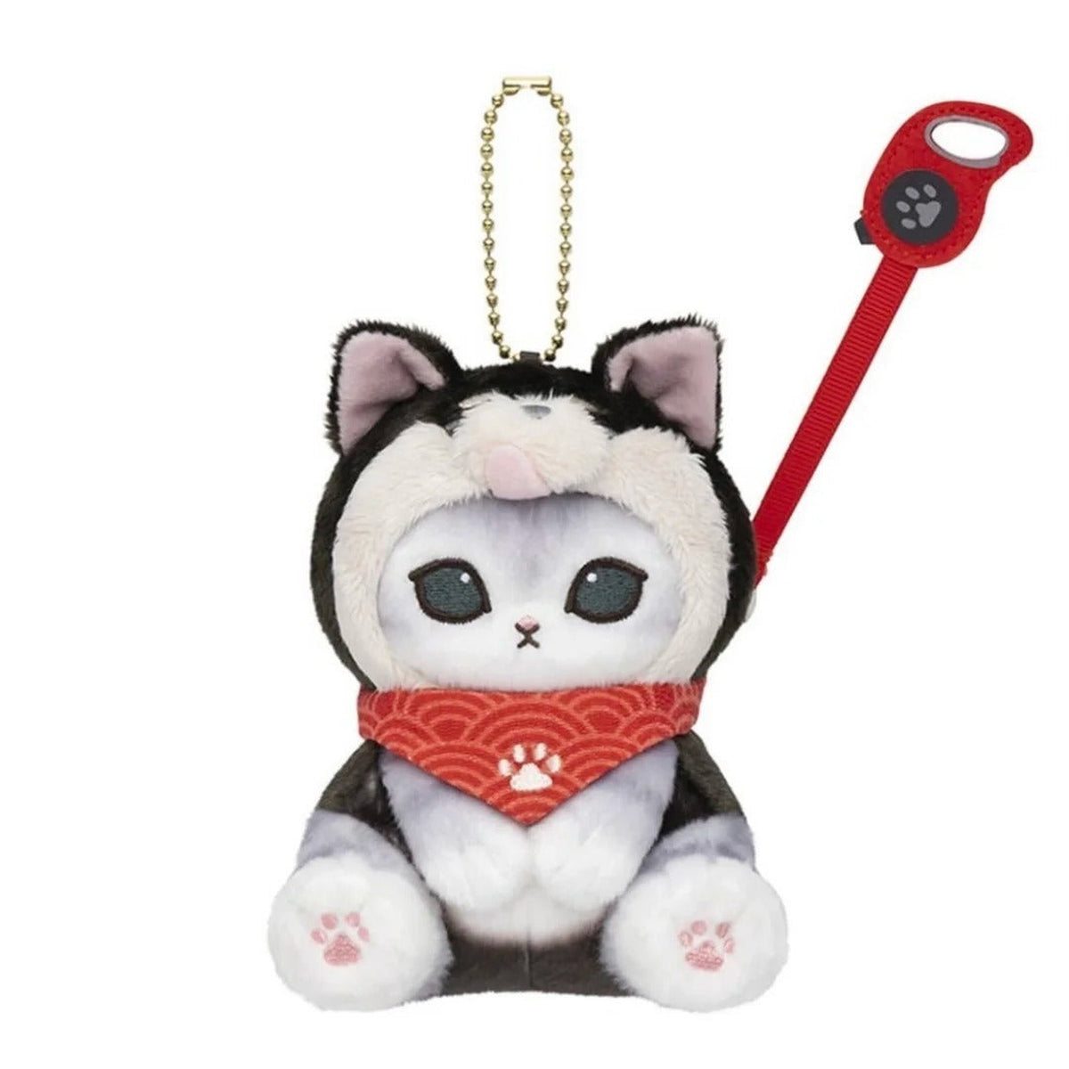 Mofusand Wagashi Nyan Series Plush Pendant - Complete Bandana Black Shiba pendant; quantity follows selected option