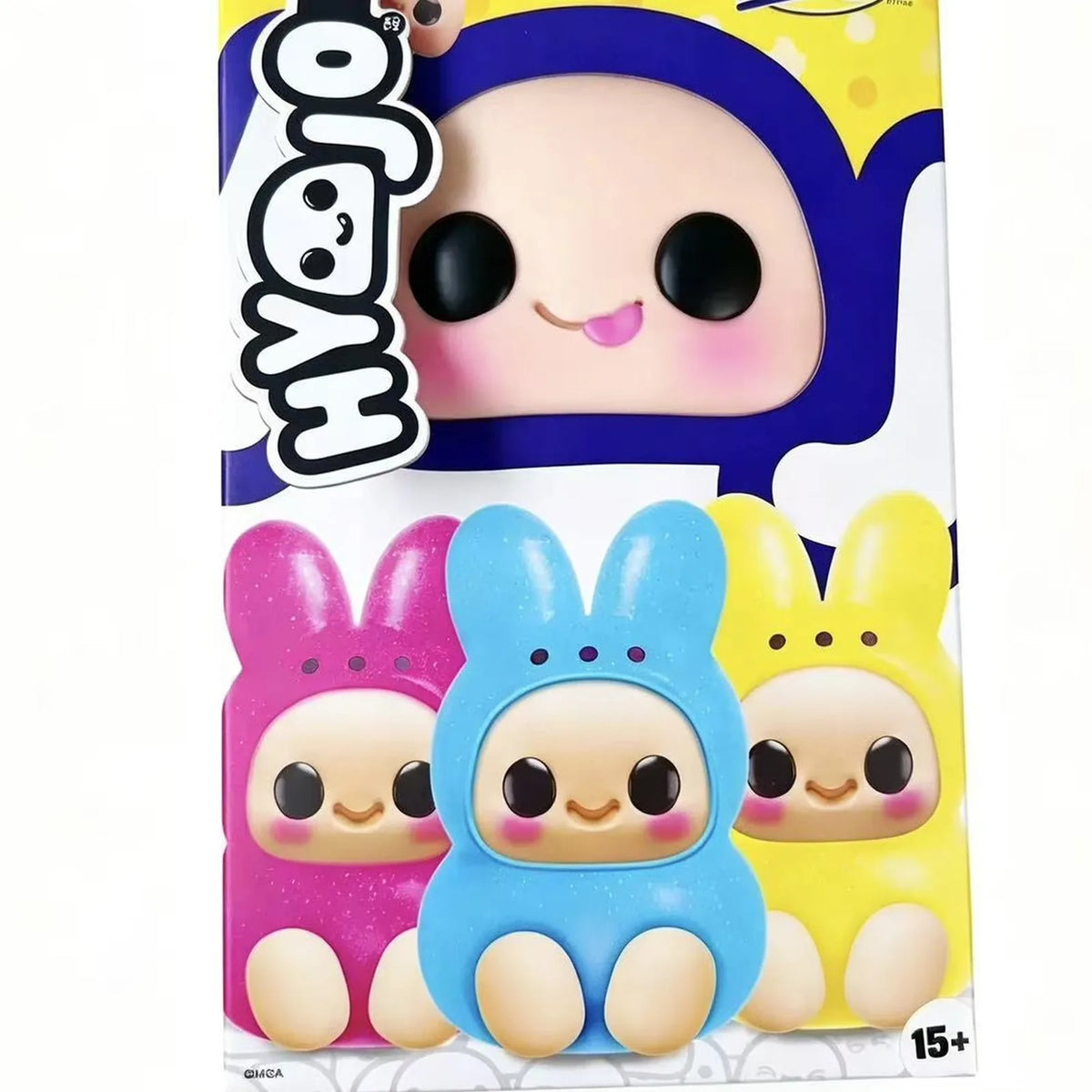 Hyojo Peeps Marshmallow Bunny series box and three design examples; one-box option does not include the pictured group