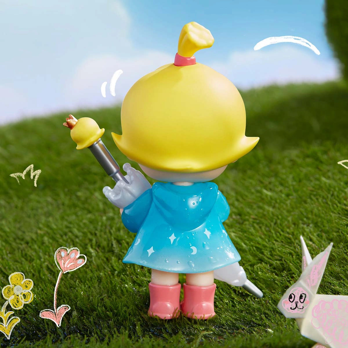 Umbrella figure rear view; part of the same two-figure pack