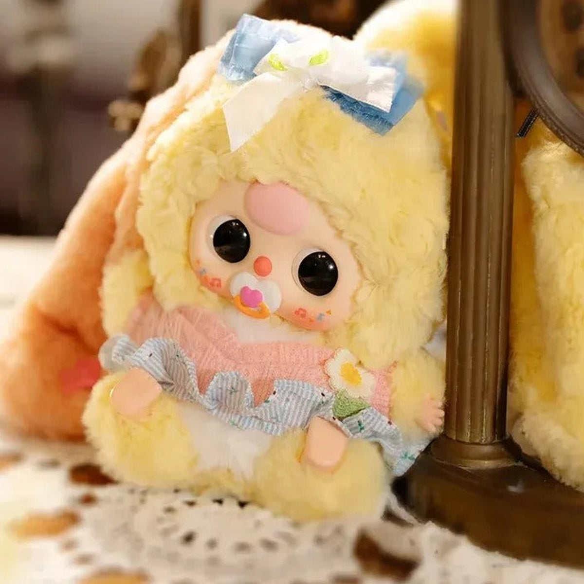 Baby Three-Lily Rabbit Town V4 Plush Dolls, Blind Box - Yellow Lily Rabbit Town V4 plush side example; illustrative series image, contents depend on selected purchase option