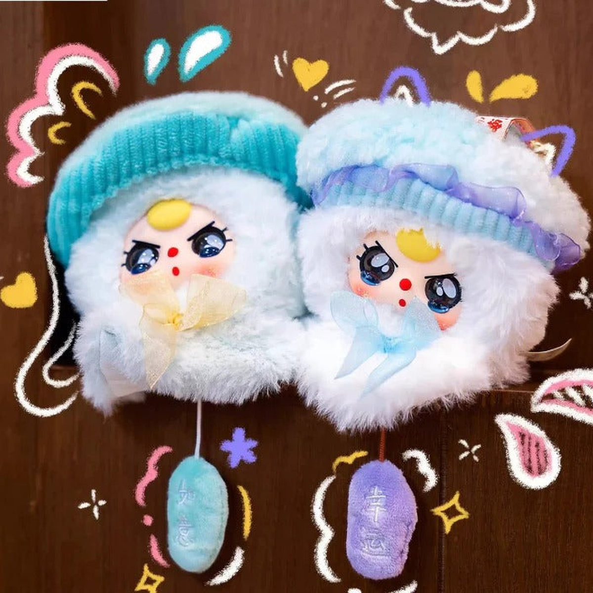 Baby Three- Sunny Baby Series Plush Blind Box - Blue and purple Sunny Baby plush examples; illustrative series image, contents depend on selected purchase option