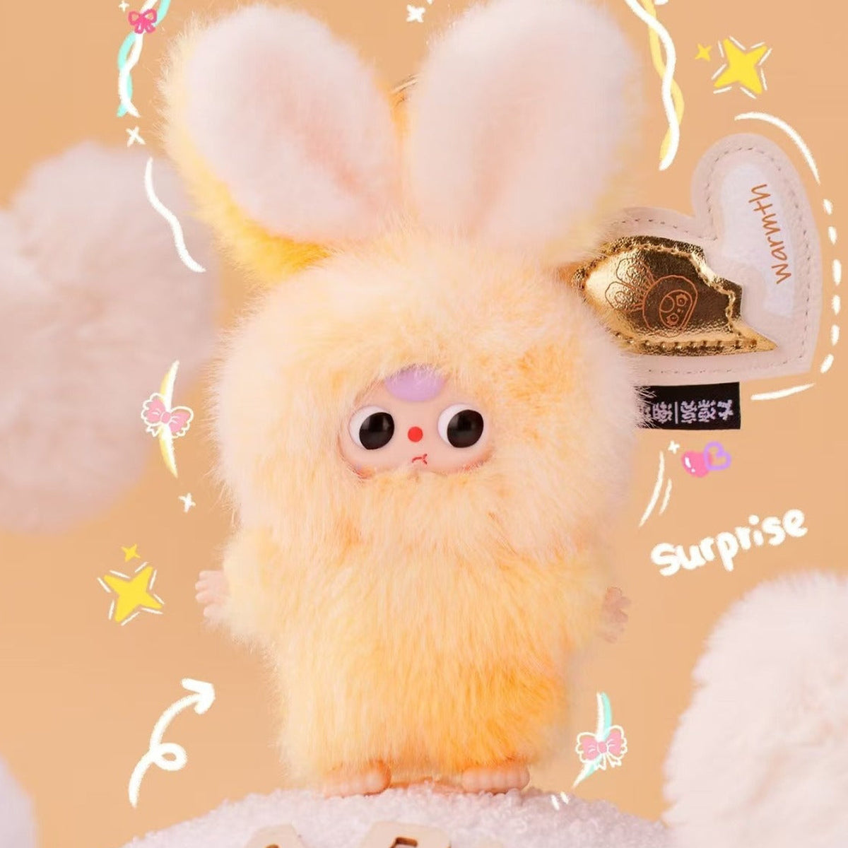 Baby Three- Super Mini Bunny Surprise Plush Series Blind Box - Yellow Super Mini Bunny plush example; illustrative series image, contents depend on selected purchase option