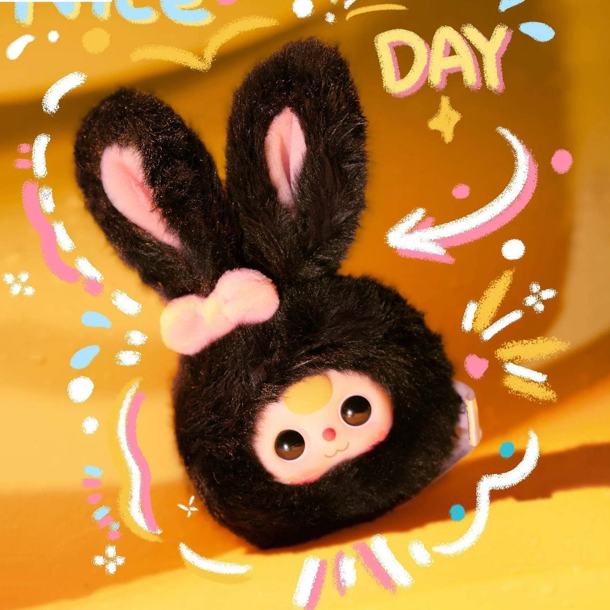Baby Three Tiny Animal Series Plush Dolls, Blind Box - Black long-ear Tiny Animal plush example; illustrative series image, contents depend on selected purchase option