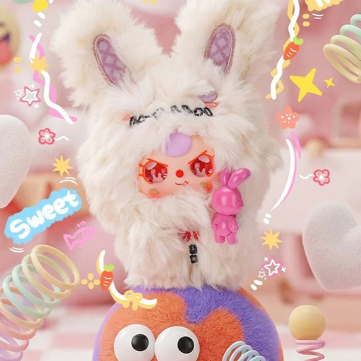 Baby Three Weirdly Adorable Series Mini Plush Blind Box - White rabbit plush detail; illustrative series image, contents depend on selected purchase option