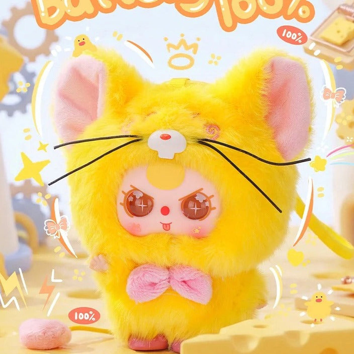 Baby Three Weirdly Adorable Series Mini Plush Blind Box - Yellow mouse plush detail; illustrative series image, contents depend on selected purchase option