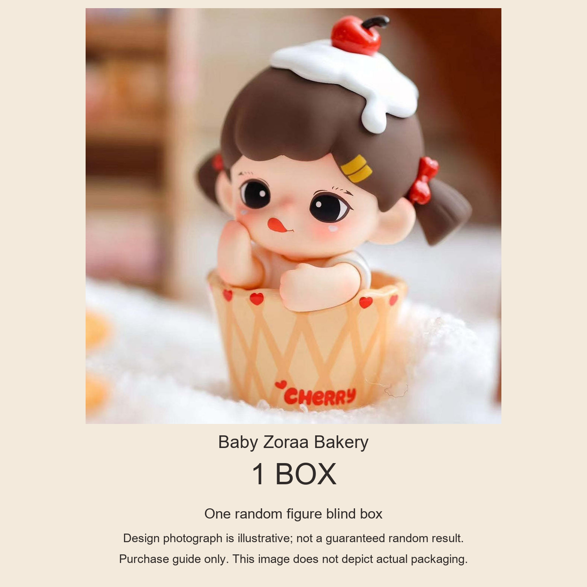 Baby Zoraa Bakery purchase guide: one random figure blind box; design reference, not actual packaging