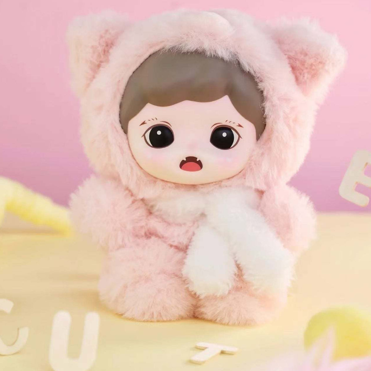 Baby Zoraa Fluffy Cabin: Soft pink Fluffy Cabin plush design