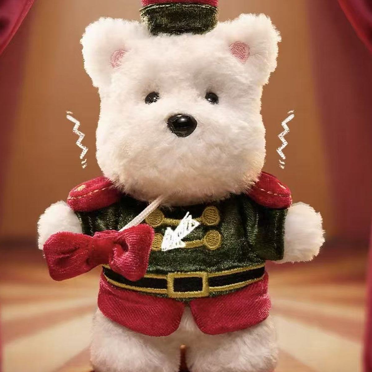 Babycare Puppy Wonder Circus Series Plush Pendant Blind Box - Uniformed puppy plush pendant detail with upper hat cropped; random design not guaranteed