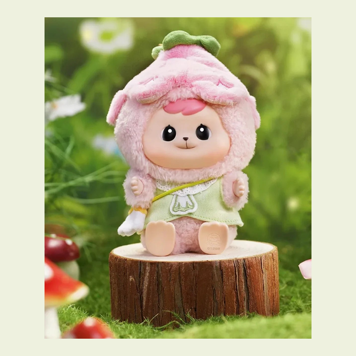 Bao-ao Forest Friends Gathering: Forest Friends pink flower secret plush design in a natural scene; random result not guaranteed