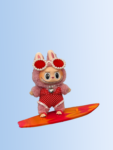 Labubu Scarlet Surfer Set – Red Summer Vibes (4 Items)