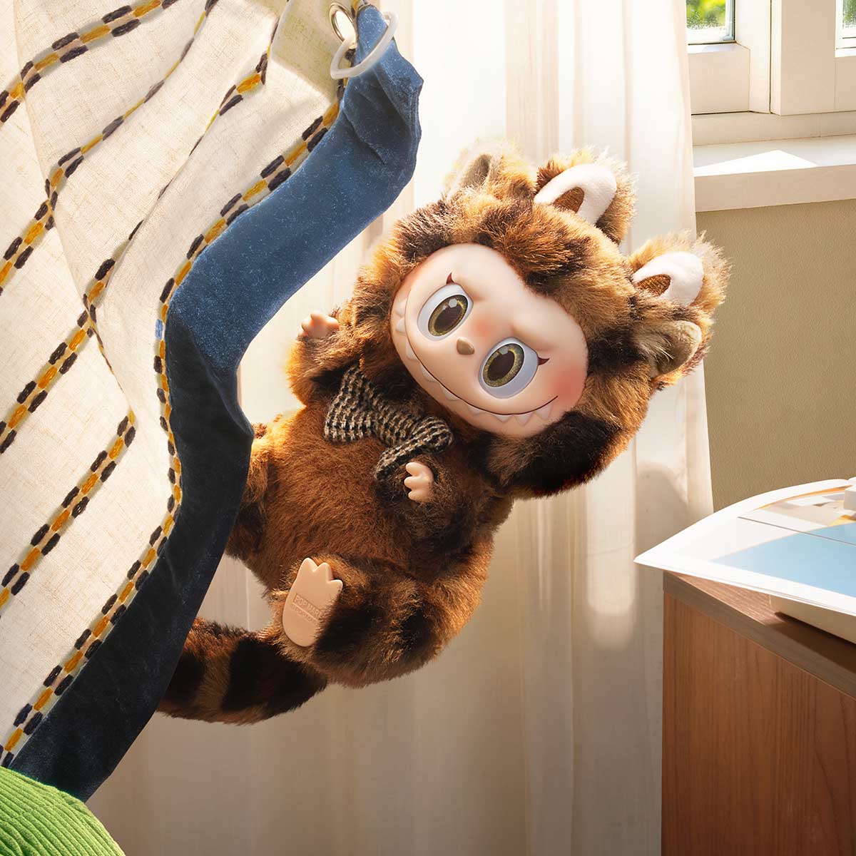 THE MONSTERS CAT MODE ON Leopard Kitty vinyl plush pendant in its original product scene; props not included