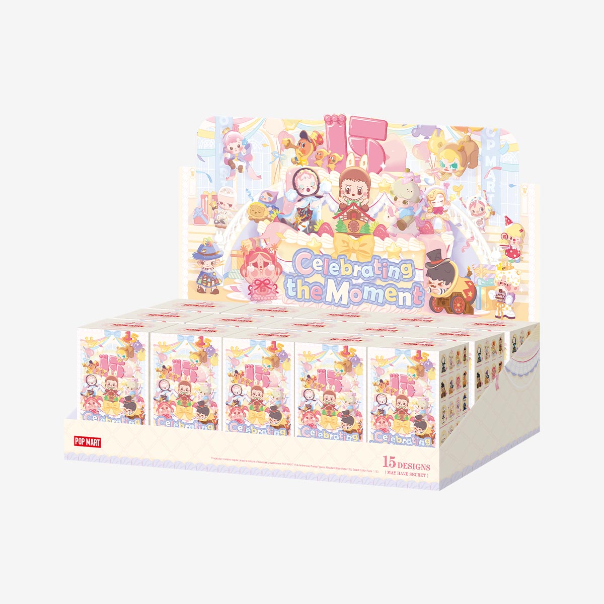Celebrating the Moment POP MART 15th Anniversary Figures - 15-box carton packaging
