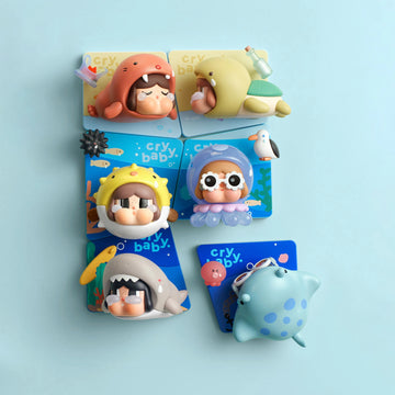 CRYBABY Cry Me an Ocean fridge magnets — six regular designs shown as a series display, not the contents of one order
