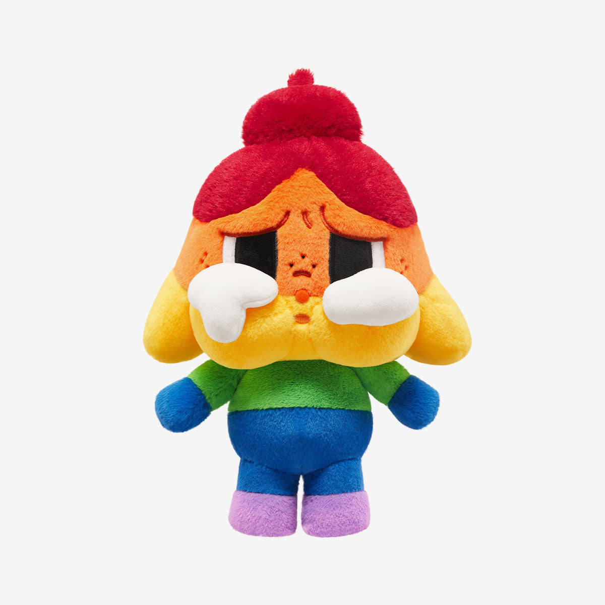 CRYBABY Cheer Up Baby rainbow plush doll front view