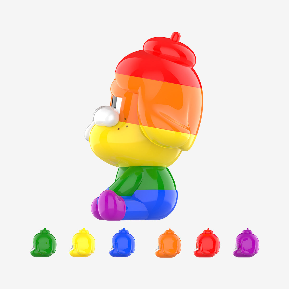 CRYBABY Pride Parade fixed figure - side view; scenery props are not included