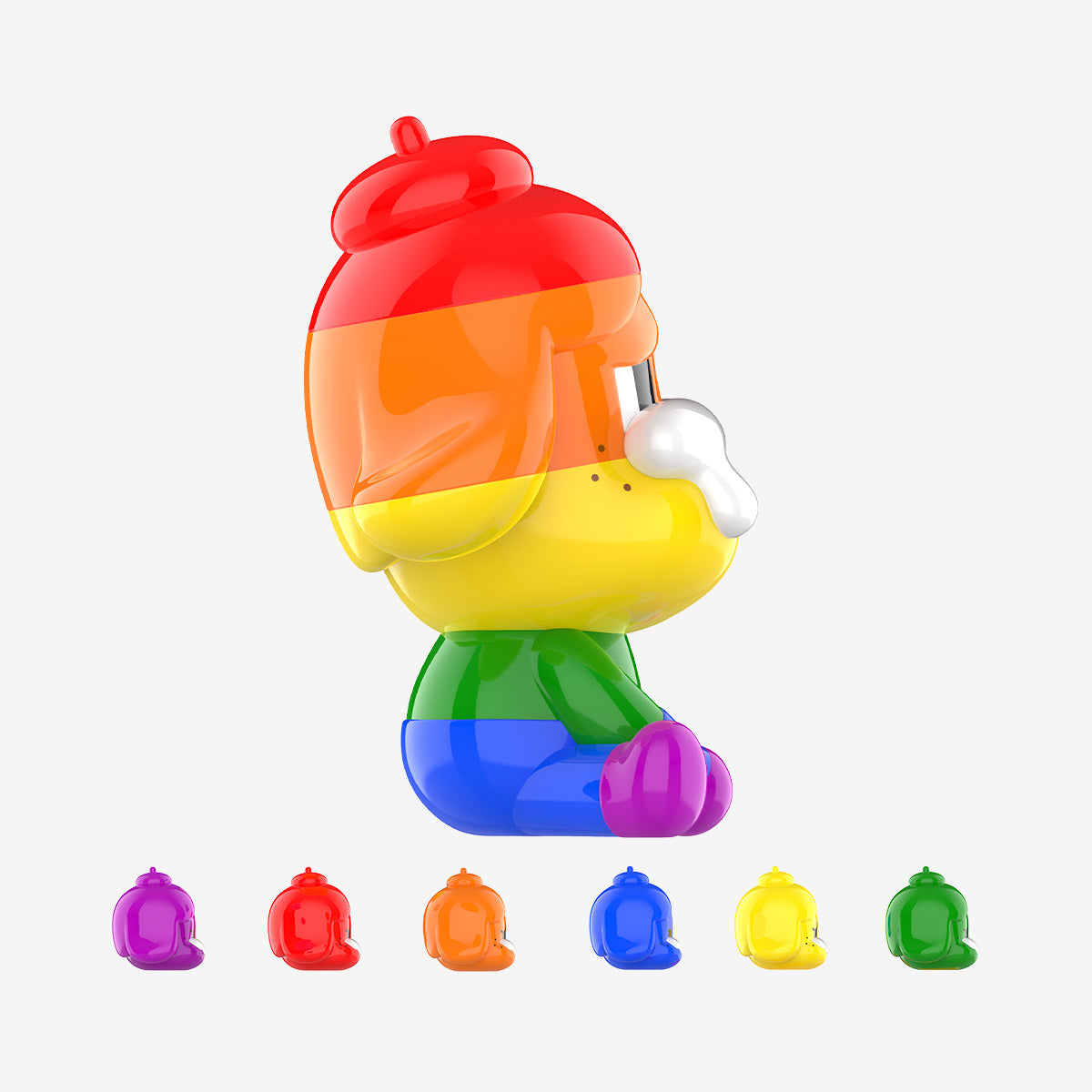 CRYBABY Pride Parade fixed figure - opposite side view; scenery props are not included