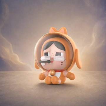 Crybaby Sitting Space Cat-Orange Figure - Main Image - crybaby sitting space cat orange 01 main