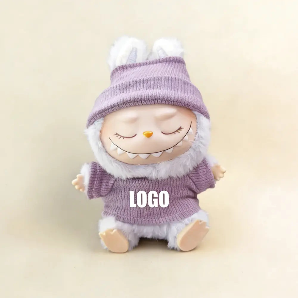 Custom Outfit For Labubu — Personalised Styling, 17cm - Purple doll outfit main product card | KikiBuddies
