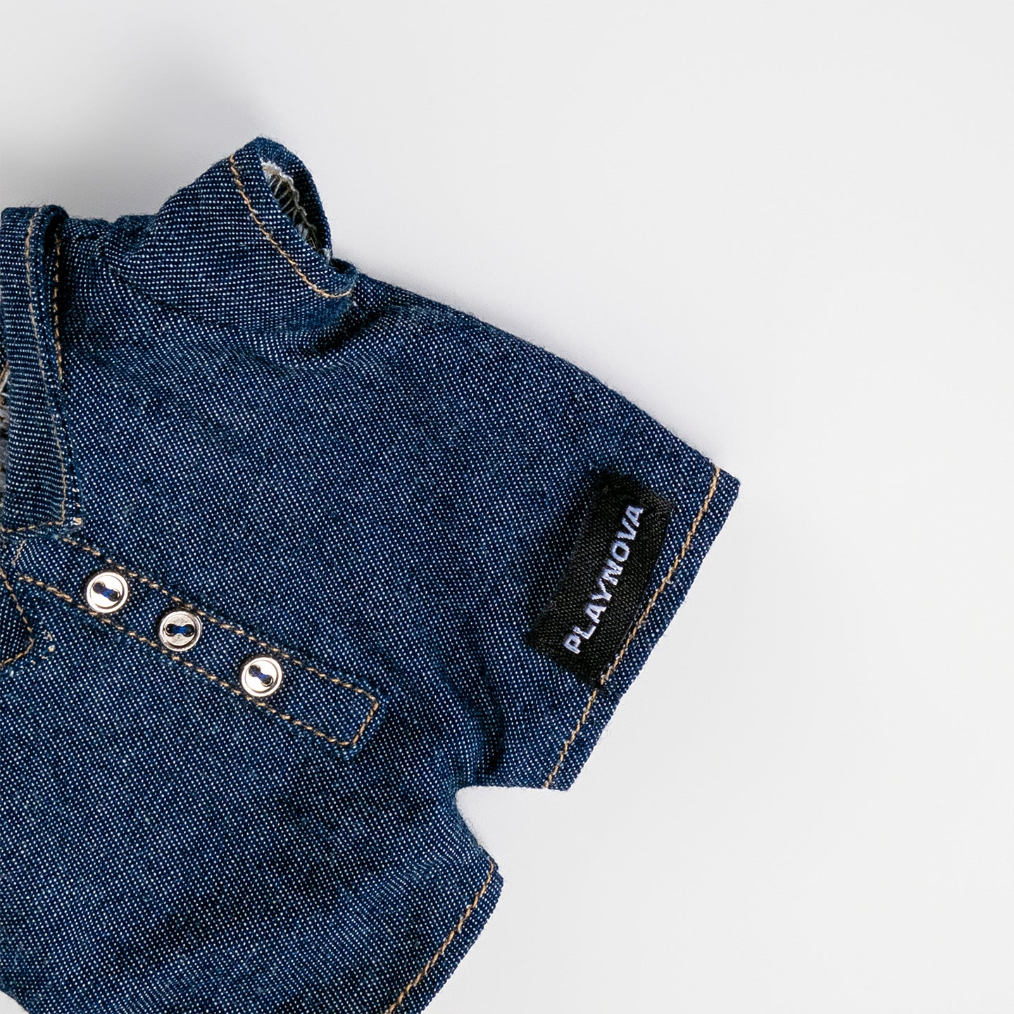 Labubu 17cm Outfit · Denim Jumpsuit & Bucket Hat Set - lifestyle scene | KikiBuddies