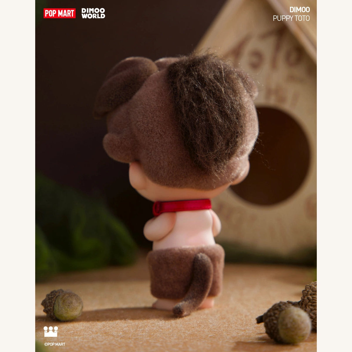 DIMOO 9th Anniversary Puppy Toto confirmed figure, back view showing the puppy hat and tail