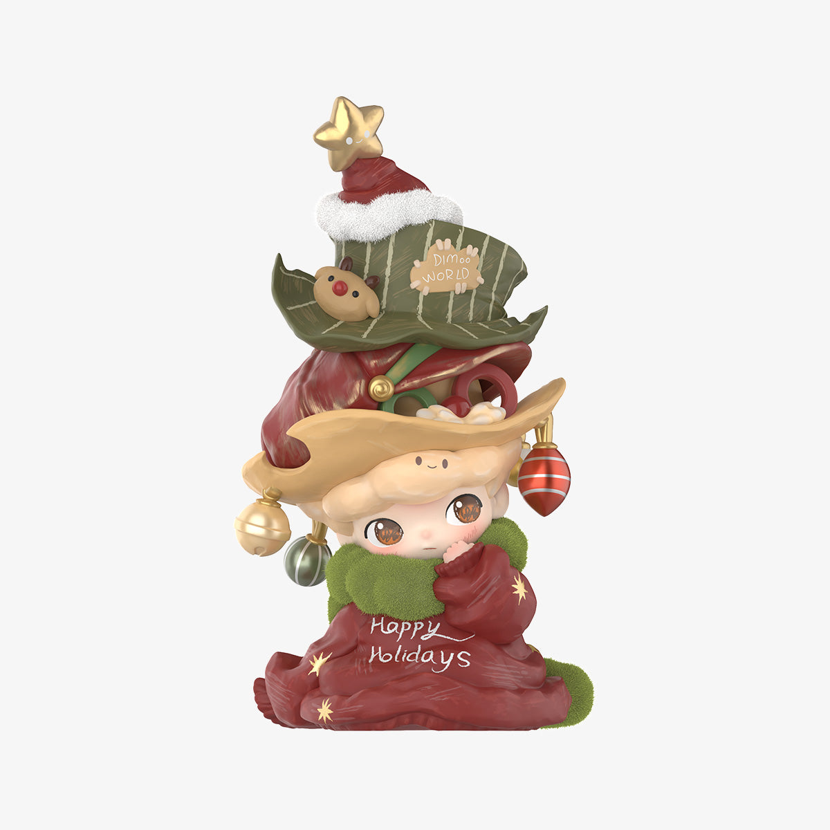 DIMOO Becoming a Tree Figure — full front view of the fixed single collectible