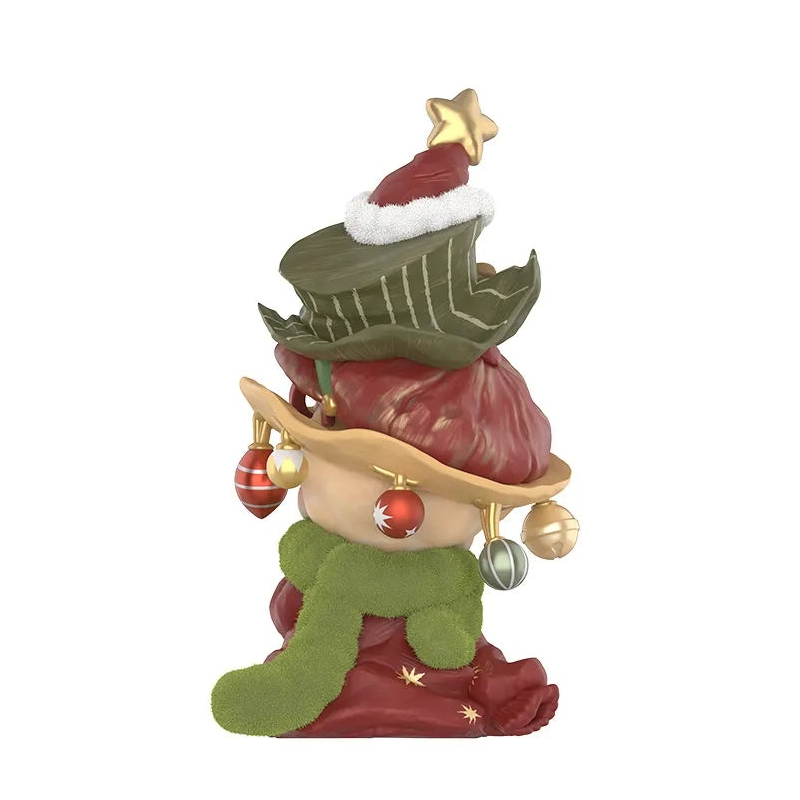 DIMOO Becoming a Tree Figure — back view of the stacked hats and sculpted figure