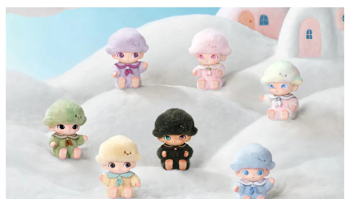 DIMOO Journal of New Life series group scene; background props not included and the pictured lineup is not a confirmed set