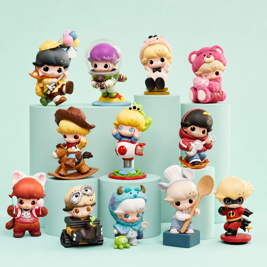 DIMOO WORLD and PIXAR series figure lineup