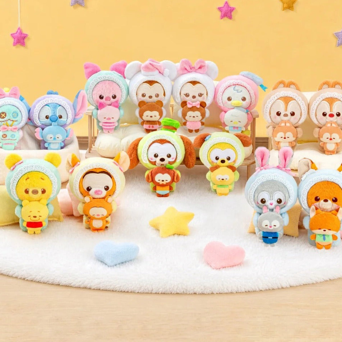 Disney Baby Dreams Series Plush Pendant Blind Box - Series design overview; random design not guaranteed