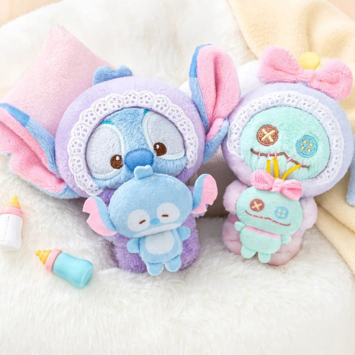 Disney Baby Dreams Series Plush Pendant Blind Box - Blue and teal design examples; random design not guaranteed