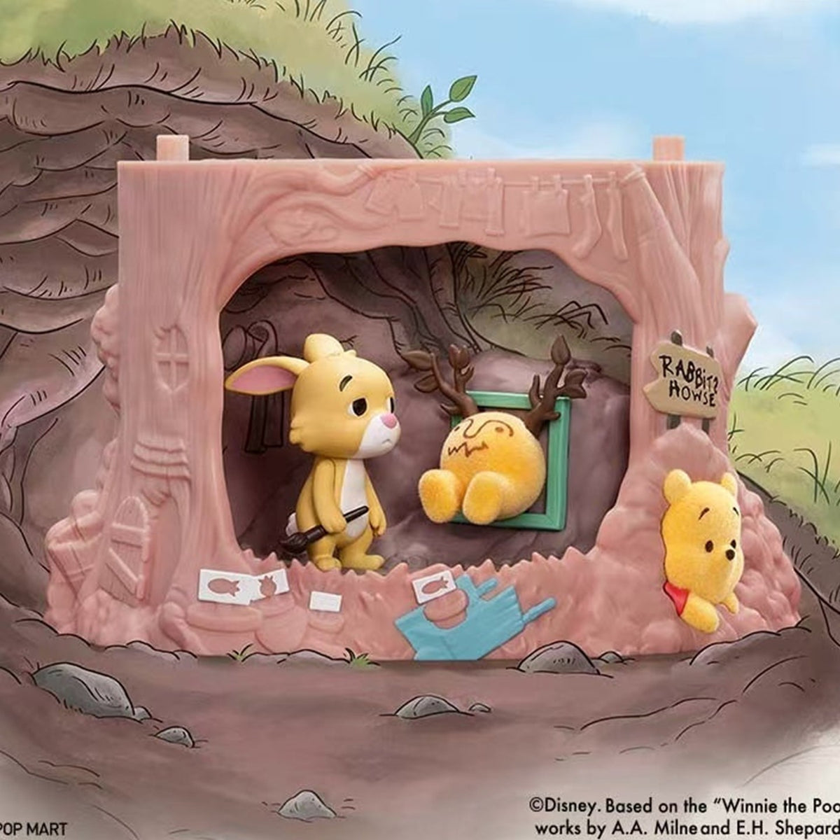 Disney Winnie-the-Pooh Treehouse Theatre blind box series - Pooh and Rabbit treehouse design example