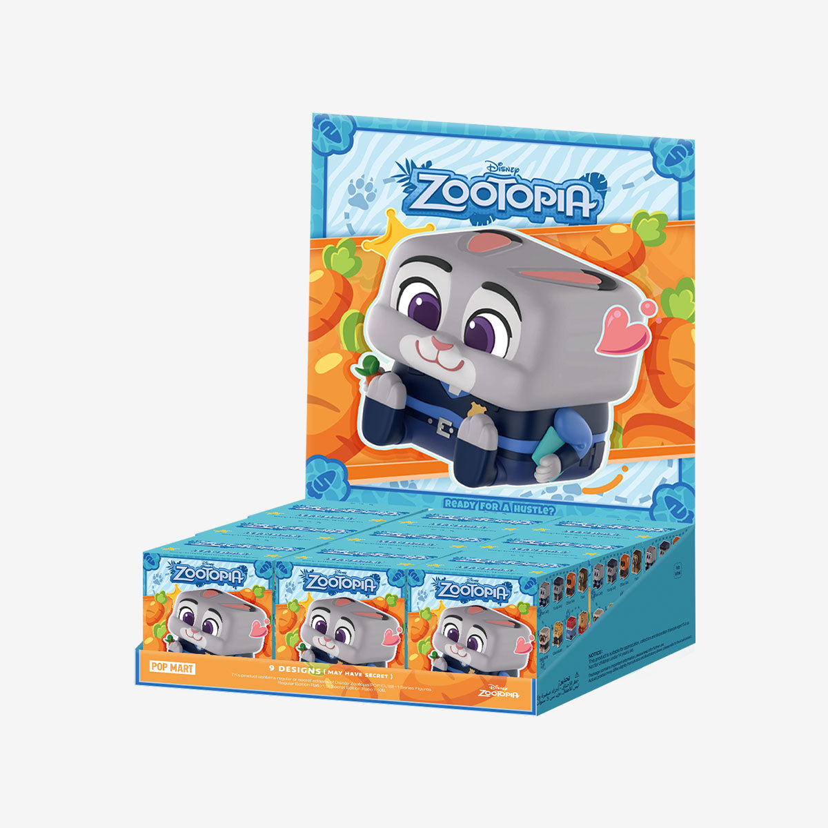 Disney Zootopia POP CUBE-1 - Display carton reference for the nine-box option; not nine confirmed designs