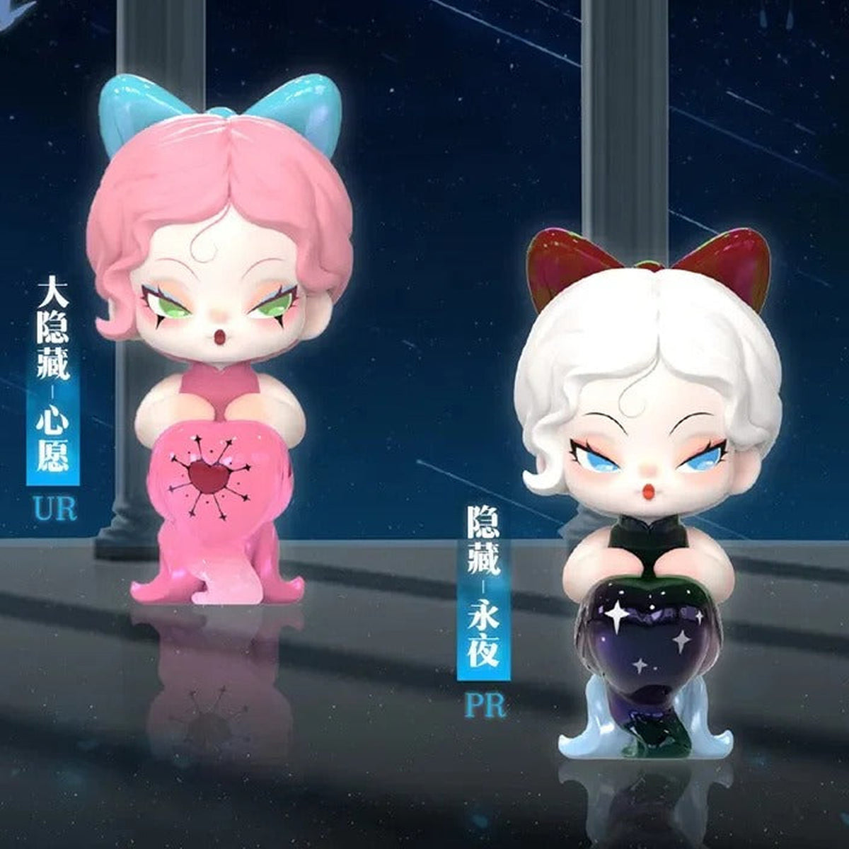 DODO NAMI Garden Of Eden Series Mini Blind Box - Pink and white hair complete mini figure examples; random design not guaranteed