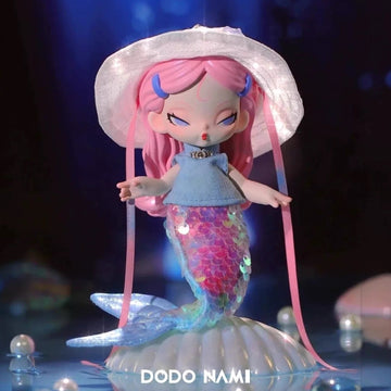 DODO NAMI Midnight Disco Series Pendant Figures, Blind Box - Complete pink-haired mermaid pendant figure with hat, tail and base; display props not included; random design not guaranteed