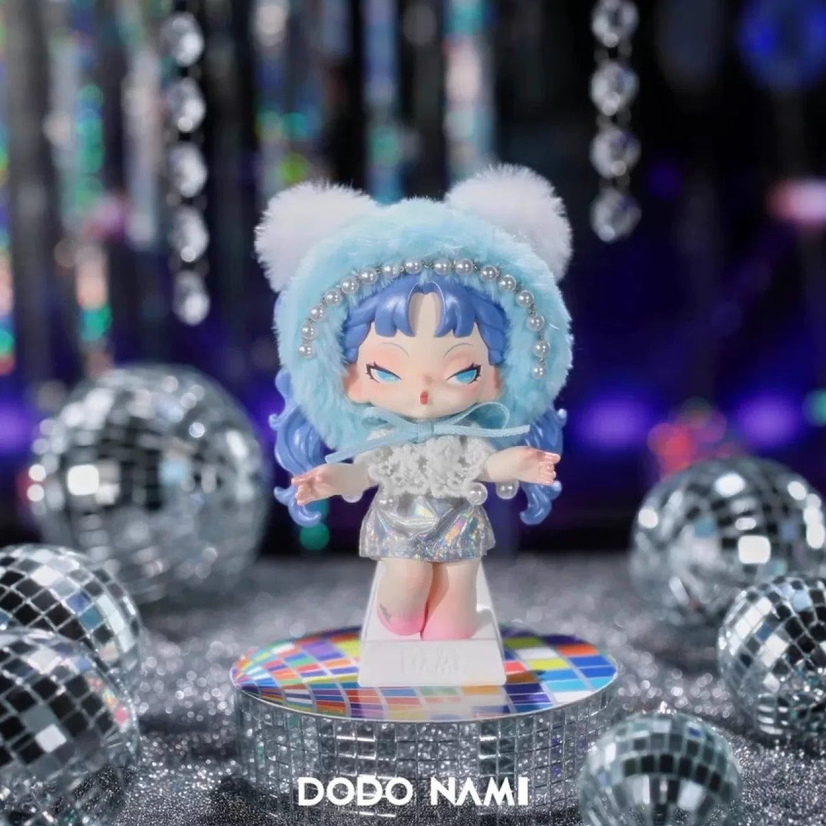 DODO NAMI Midnight Disco Series Pendant Figures, Blind Box - Complete bear-hood pendant figure including ears and feet; display props not included; random design not guaranteed
