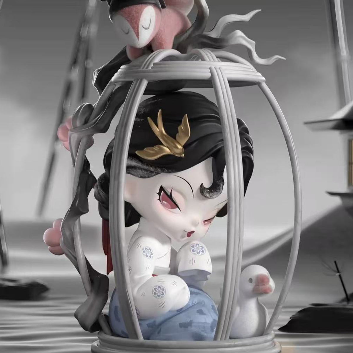 DODO NAMI Strange Tales Dreamland Series Figure Blind Box - DODO NAMI cage figure detail with upper ornament cropped; random design not guaranteed