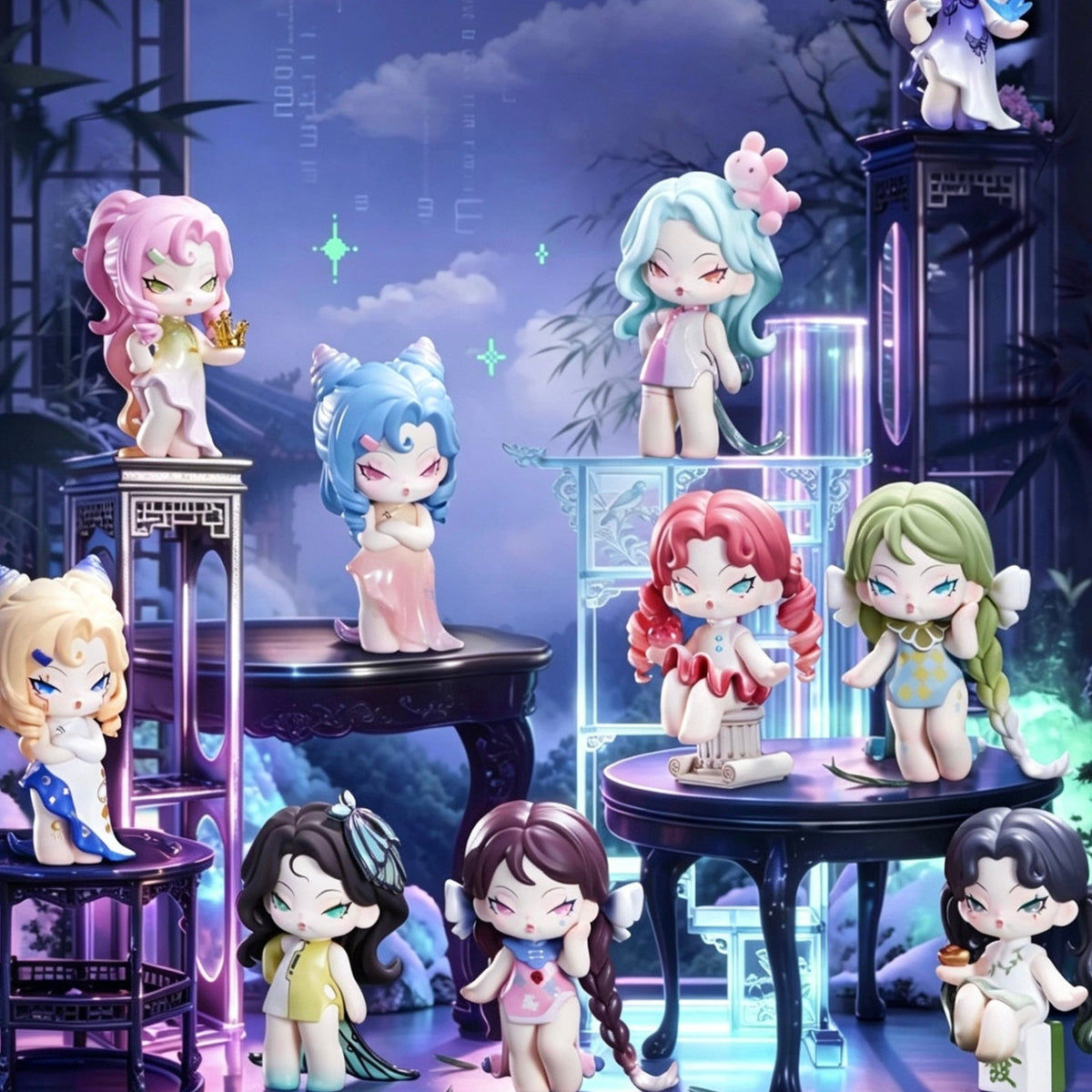 DoDo Nami Virtual World Series Figure Blind Box - Series design overview; random design not guaranteed
