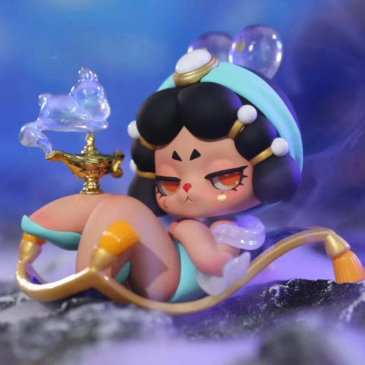 DODO RARA Savage Growth Series PVC Figures, Blind Box - Blue seated figure detail with upper bubble decoration cropped; random design not guaranteed