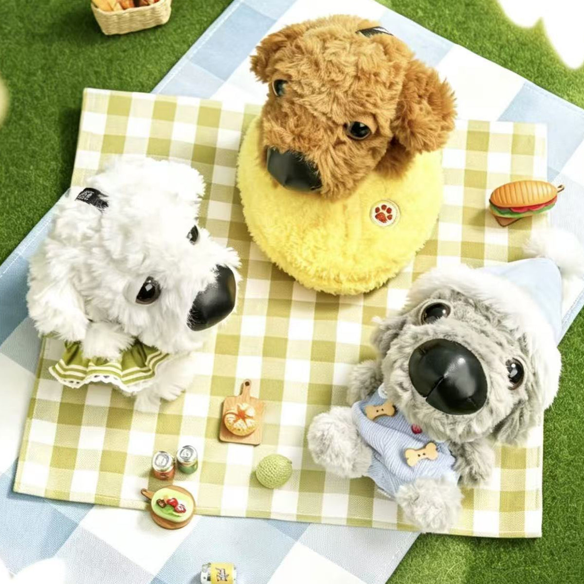 DOGGY OOTD Series Plush Pendant Blind Box - Dog themed complete plush pendant examples; display props not included; random design not guaranteed