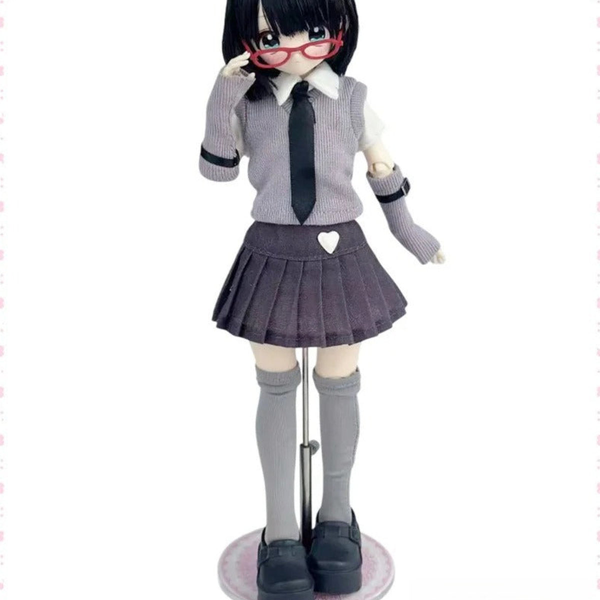 Don't Touch My Bangs Series Action Figure BJD Blind Box - Glasses-wearing BJD action figure detail with upper hair cropped; random design not guaranteed