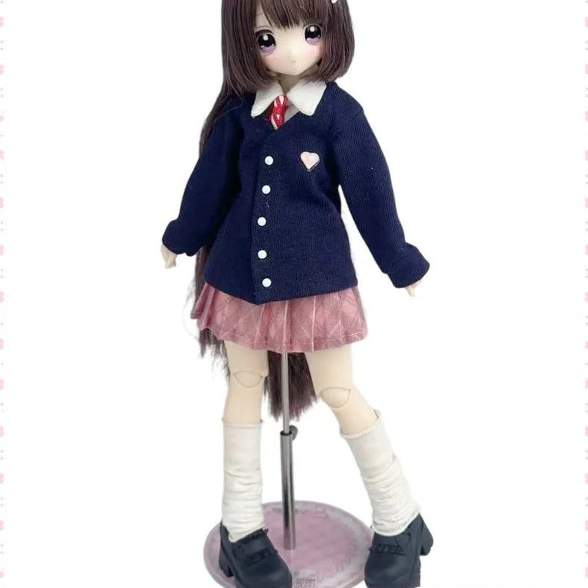 Don't Touch My Bangs Series Action Figure BJD Blind Box - School-outfit BJD action figure detail with upper hair cropped; random design not guaranteed