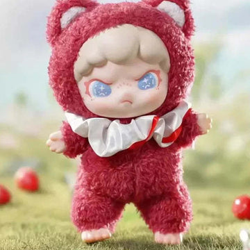 DORA Fuzzy Animal Institute Series Vinyl Plush Dolls Blind Box【TNT】 - Red plush detail with upper ears cropped; random design not guaranteed