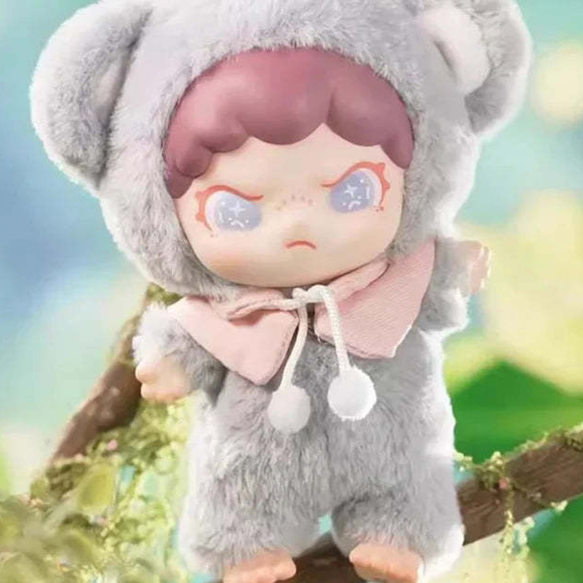 DORA Fuzzy Animal Institute Series Vinyl Plush Dolls Blind Box【TNT】 - Grey plush detail with upper head cropped; random design not guaranteed