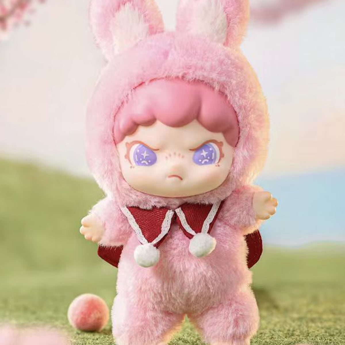 DORA Fuzzy Animal Institute Series Vinyl Plush Dolls Blind Box【TNT】 - Pink plush detail with upper ears cropped; random design not guaranteed