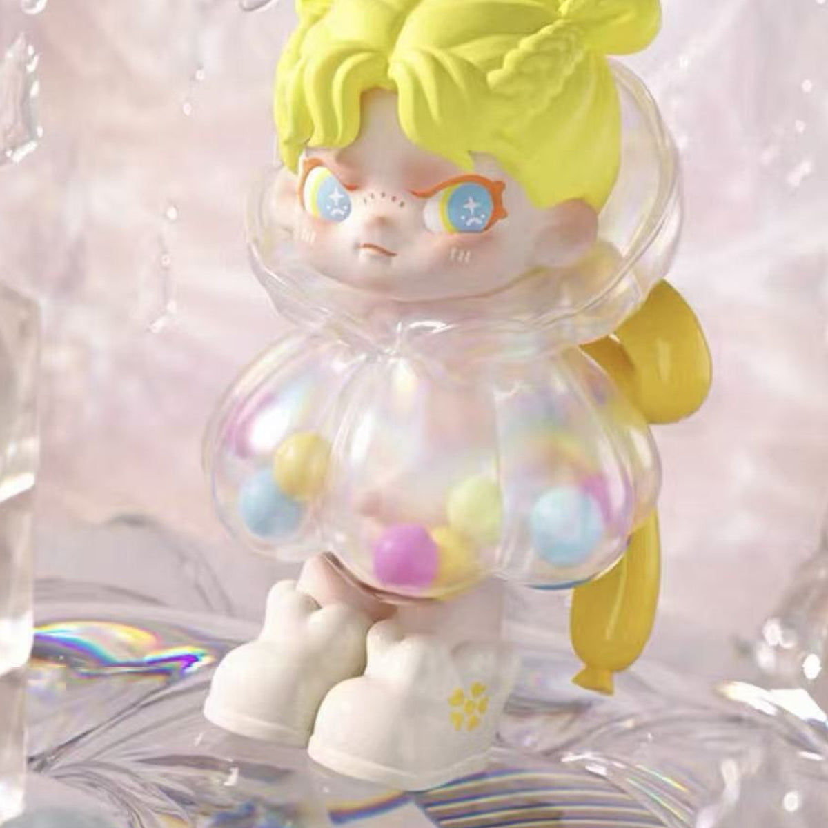 DORA On My Way translucent design example with yellow hair; shown design is not guaranteed