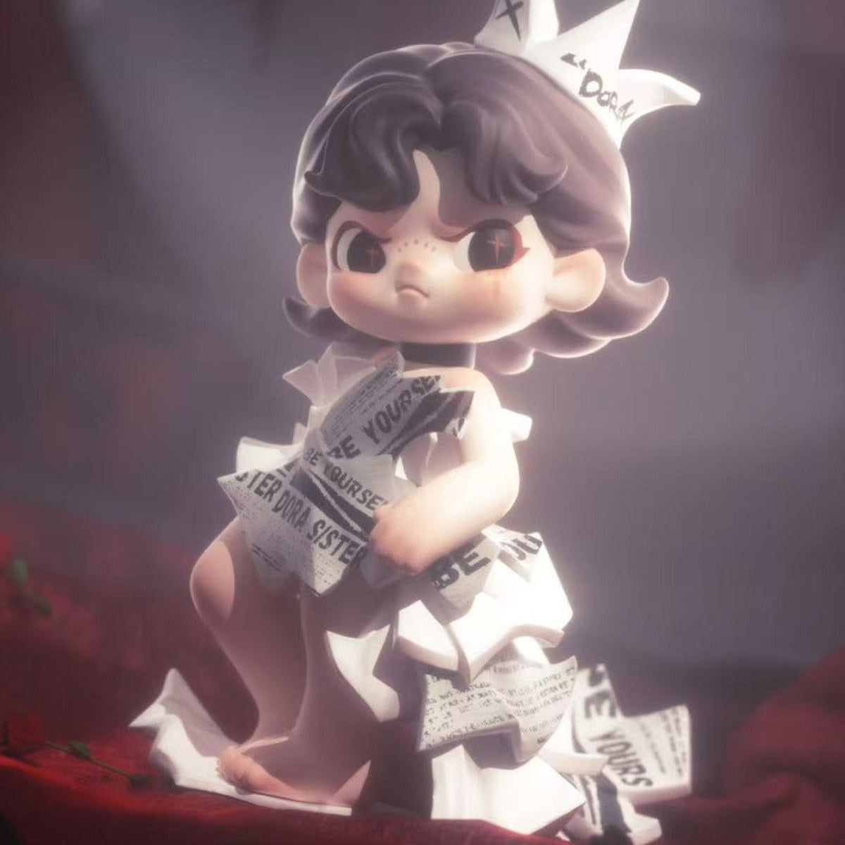 DORA The Wonderful Night Series Figure Blind Box - Paper-themed figure detail with upper headpiece cropped; random design not guaranteed