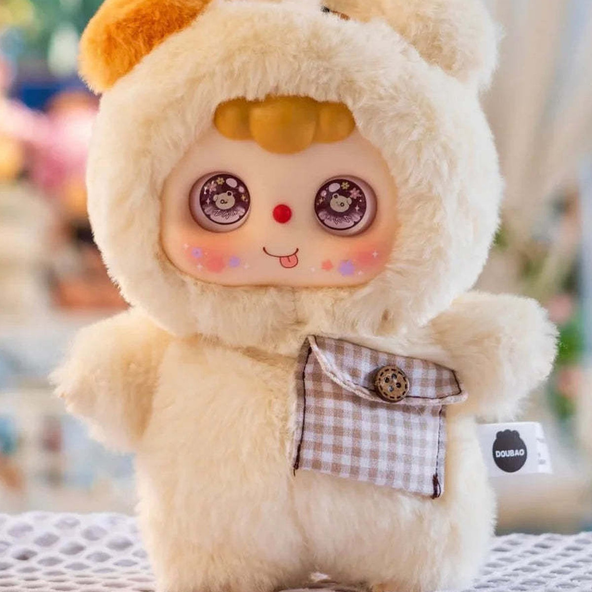 DOUBAO Animal Series Plush Dolls, Blind Box - Cream plush detail with upper ears and lower feet cropped; random design not guaranteed