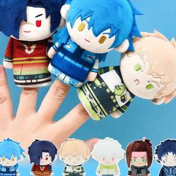 DRAMAtical Murder Series Plush Finger Puppet Blind Box - Finger-puppet use demonstration with upper hair and outer examples cropped; hand not included; random design not guaranteed