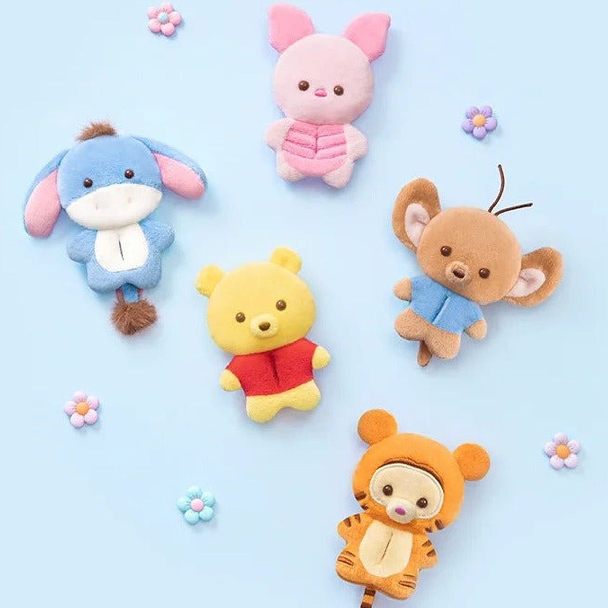 DSN Always Together Series Button Plush Pendant Blind Box - Always Together character group with complete plush pendant examples; random design not guaranteed