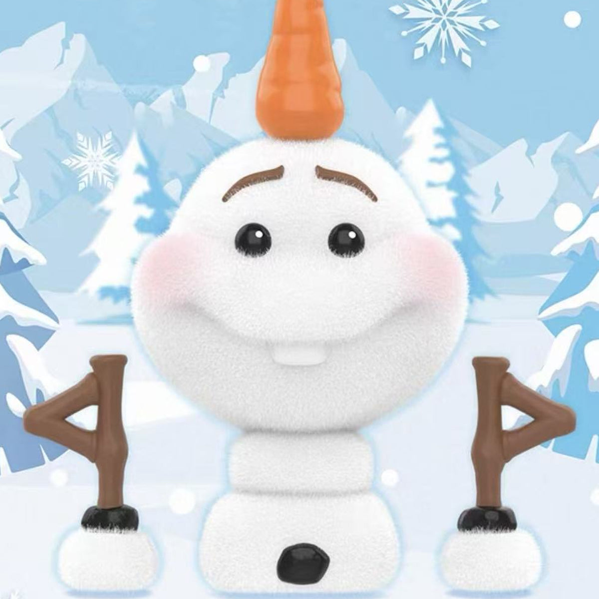 DSN Frozen Mischievous Olaf Series Figure Blind Box - Olaf figure detail with upper carrot headpiece cropped; random design not guaranteed